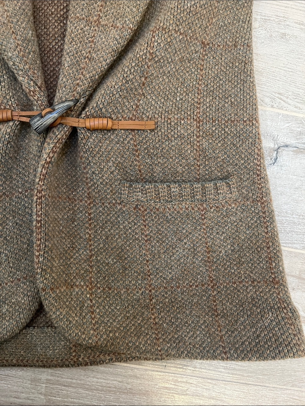 Rugby Ralph Lauren Tweed Shawl Collar Vest - Picture 4 of 7